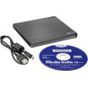 H.L Data Storage | Ultra Slim Portable DVD-Writer | GP60NB60 | Interface USB 2.0 | DVD R/RW | CD read speed 24 x | CD write spee