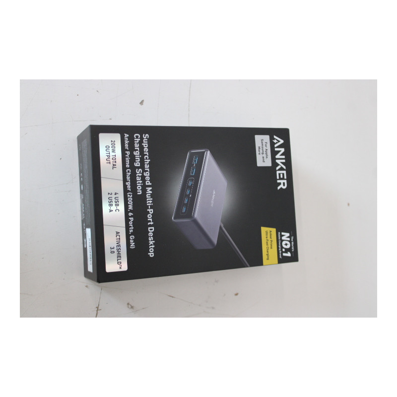 SALE OUT. Anker Prime Charger (200W, 6 Ports, GaN) | Anker Prime Charger (200W, 6 Ports, GaN) | A2683341 | DEMO