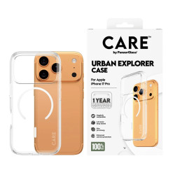 PanzerGlass Flagship Case | Back cover | Apple | iPhone 17 Pro | Recycled plastic | Transparent | Urban Explorer w. White MagSaf