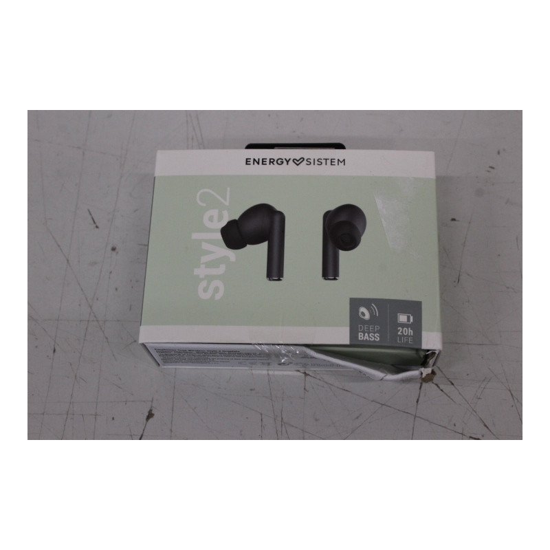 SALE OUT. Energy Sistem Earphones True Wireless Style 2 Graphite (True Wireless Stereo, BT 5.1, Deep Bass, Charging Case) | Ener