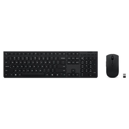 Lenovo Professional Wireless Rechargeable Combo Keyboard and Mouse | Keyboard and Mouse Set | Wireless | Mouse included | Nordic