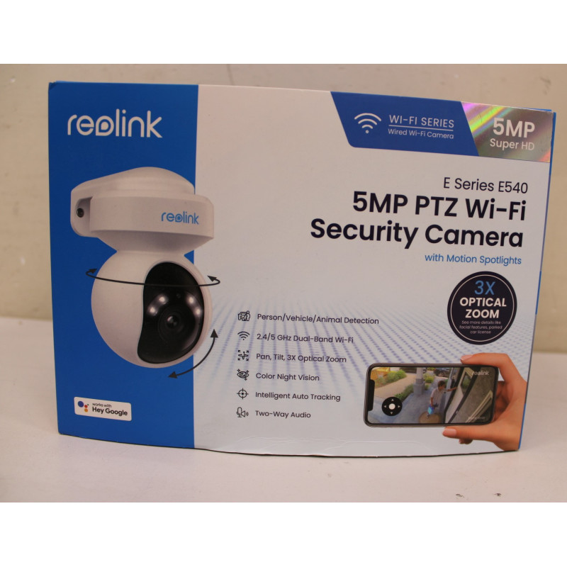 SALE OUT. Reolink E Series E540 Smart 5MP PTZ WiFi Camera with Motion Spotlights, White | Reolink | Smart WiFi Camera with Motio