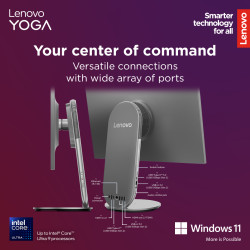 Lenovo Yoga AIO 9 27IAH10 27 QHD ULT7-255H/16GB/1TB/Intel Arc 140T/WIN11 Home/Nordic kbd/Luna Grey/2Y Warranty | Lenovo Yoga | 2