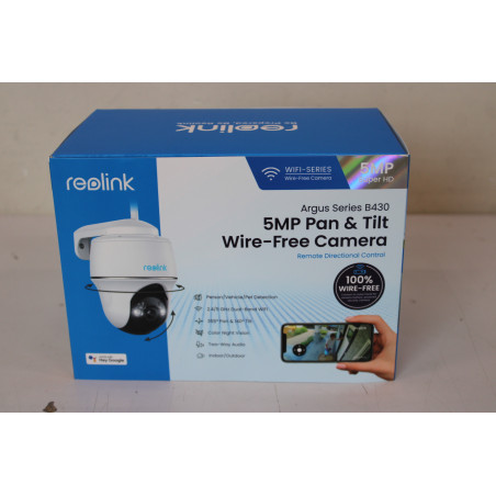 SALE OUT. Reolink Argus Series B430 Smart 5MP Pan & Tilt Wire-Free Camera, White | Reolink Smart Pan and Tilt Wire-Free Camera |