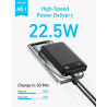 Anker Power Bank, 22.5 Wh, 10000 mAh | A1257G11 | Black