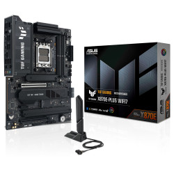 Asus TUF GAMING X870E-PLUS WIFI7 | Processor family AMD | Processor socket AM5 | DDR5 | Supported hard disk drive interfaces SAT