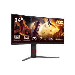 AOC | CU34G4Z | 34 " | Fast VA | WQHD | 21:9 | 240 Hz | 1 ms | 3440 x 1440 pixels | 450 cd/m | HDMI ports quantity 2 | Black