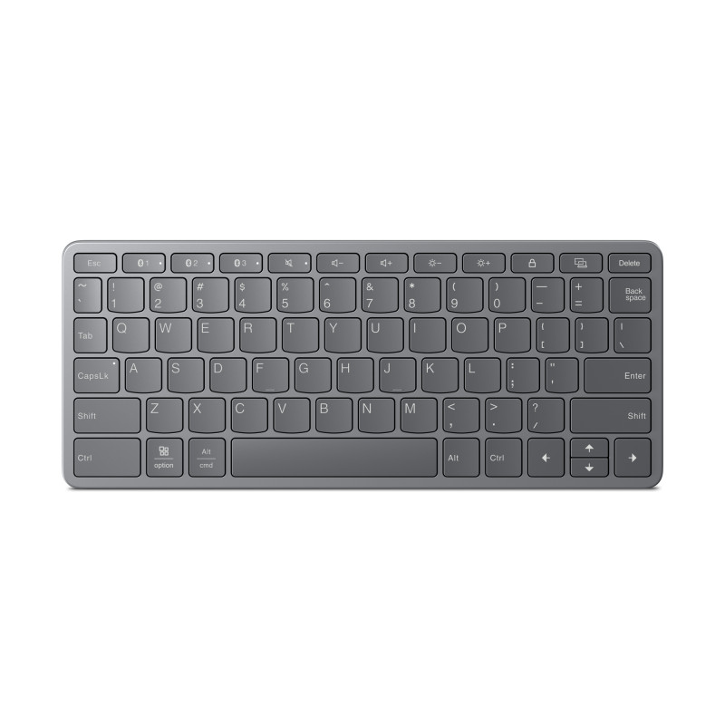 Lenovo Multi-Device Wireless Keyboard (US-ENG) | Luna Grey | Keyboard | Wireless | English | USB-C/Bluetooth