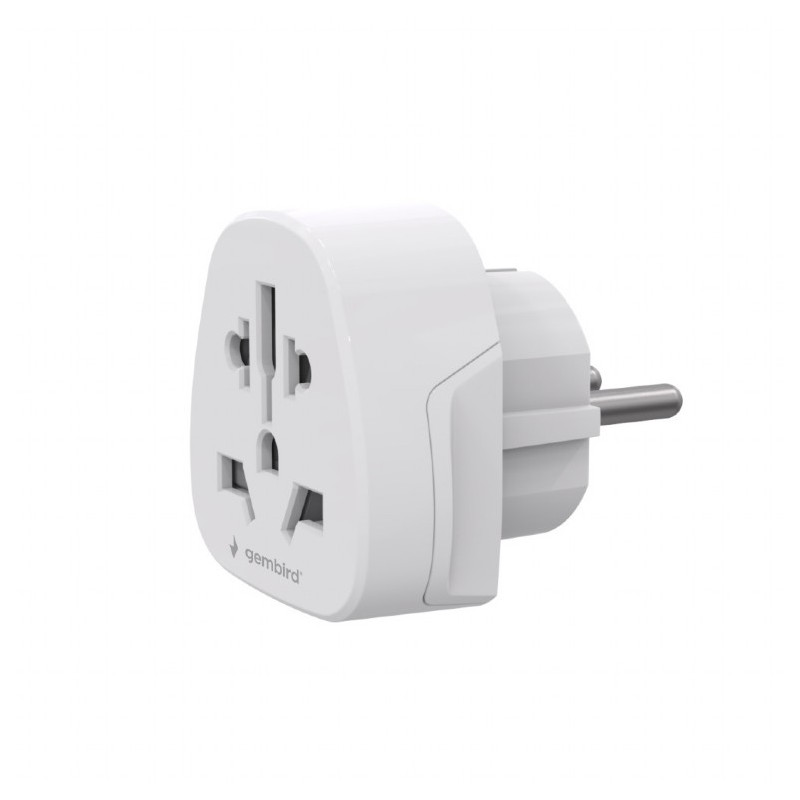 Gembird World to EU power adapter plug, 15 A | A-AC-EUMINTF | Travel adapter