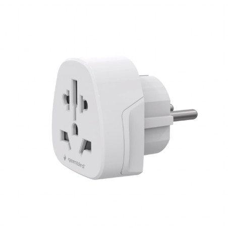 Gembird World to EU power adapter plug, 15 A | A-AC-EUMINTF | Travel adapter
