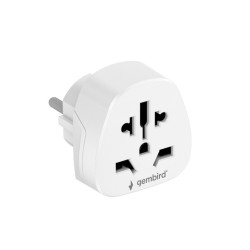 Gembird World to EU power adapter plug, 15 A | A-AC-EUMINTF | Travel adapter