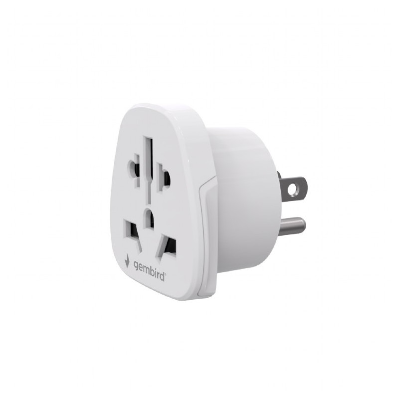 Gembird World to US power adapter plug, 10 A | A-AC-USMINTF | Travel adapter