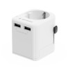 Gembird EU to Universal travel power adapter, 12W | TPA-EU2A12-01-W | 5 V