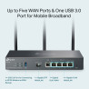 SafeStream Gigabit Multi-WAN VPN Router | ER706W | 802.1q | Ethernet LAN (RJ-45) ports 1 Gigabit SFP WAN Port, 1 Gigabit RJ45 WA