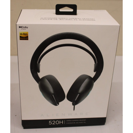 SALE OUT. | Dell Alienware Wired Gaming Headset | AW520H | Wired | Over-Ear | USED, SCRATCHES, CABLE PROTECTION DAMAGED | Noise 