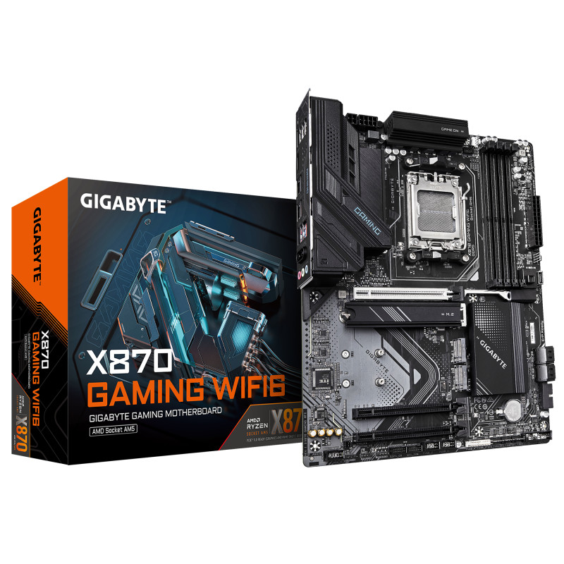 Gigabyte X870 GAMING WF6 | Processor family AMD | Processor socket AM5 | DDR5 | Supported hard disk drive interfaces M.2, SATA |