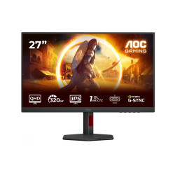 AOC | Q27G4SRU | 27 " | Fast IPS | QHD | 16:9 | 320 Hz | 0.3 ms | 2560 x 1440 pixels | 400 cd/m | HDMI ports quantity 2 | Black