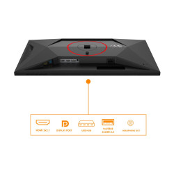 AOC | Q27G4SRU | 27 " | Fast IPS | QHD | 16:9 | 320 Hz | 0.3 ms | 2560 x 1440 pixels | 400 cd/m | HDMI ports quantity 2 | Black