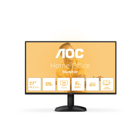 AOC | 27B31H | 27 " | IPS | FHD | 16:9 | 120 Hz | 1 ms | 1920 x 1080 pixels | 300 cd/m | HDMI ports quantity 1 | Black