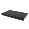 Lanberg Rackmount 19" 1U Fiber Patch panel 24xSC Simplex/24XLC Duplex Black with Accessories | FOP1-24SS-LDB