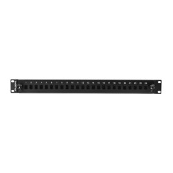 Lanberg Rackmount 19" 1U Fiber Patch panel 24xSC Simplex/24XLC Duplex Black with Accessories | FOP1-24SS-LDB
