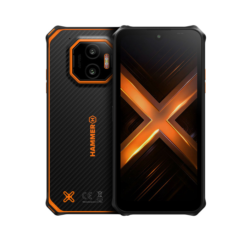 Hammer Energy X2 | Black/Orange | 6.1 " | IPS | 1560 x 720 pixels | Mediatek | Dimensity 6300 | Internal RAM 6 GB | 128 GB | mic