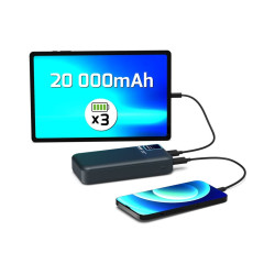 PORT CONNECT External USB-C battery | 20000 mAh | Blue