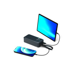 PORT CONNECT External USB-C battery integrated lamp | 30000 mAh | Blue