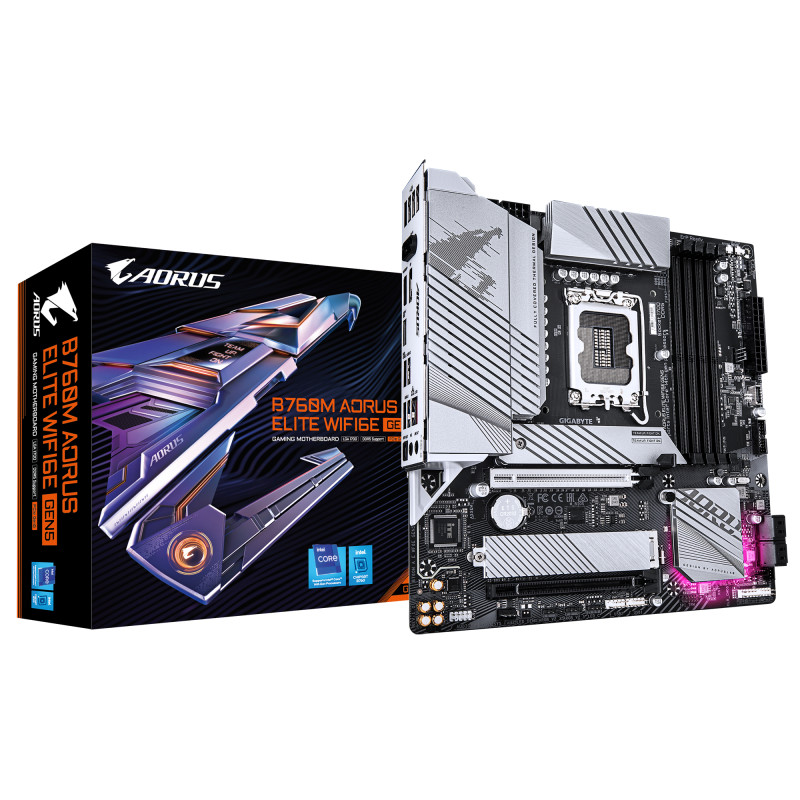 Gigabyte B760M AORUS ELITE WIFI6E GEN5 | Processor family Intel | Processor socket LGA1700 | DDR5 | Supported hard disk drive in
