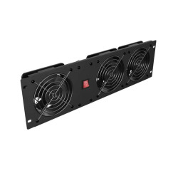 Lanberg Vertical Ventilation Panel 19" 3U for Rack three Fans 230V | AK-1506-B | Black