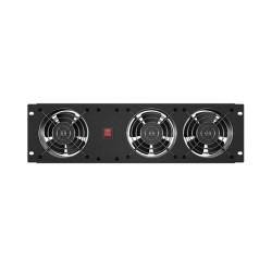 Lanberg Vertical Ventilation Panel 19" 3U for Rack three Fans 230V | AK-1506-B | Black