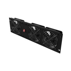 Lanberg Vertical Ventilation Panel 19" 3U for Rack three Fans 230V | AK-1506-B | Black