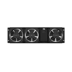 Lanberg Vertical Ventilation Panel 19" 3U for Rack three Fans 230V | AK-1506-B | Black