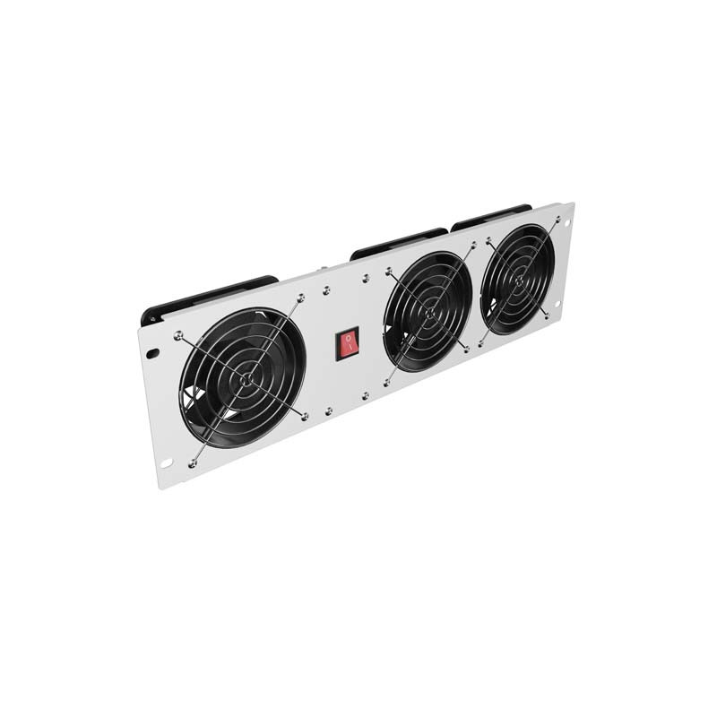 Lanberg Vertical Ventilation Panel 19" 3U for Rack three Fans 230V | AK-1506-S | Grey