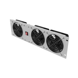 Lanberg Vertical Ventilation Panel 19" 3U for Rack three Fans 230V | AK-1506-S | Grey
