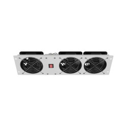 Lanberg Vertical Ventilation Panel 19" 3U for Rack three Fans 230V | AK-1506-S | Grey