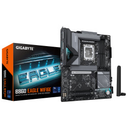 Gigabyte B860 EAGLE WIFI6E | Processor family Intel | Processor socket LGA1851 | DDR5 | Supported hard disk drive interfaces SAT