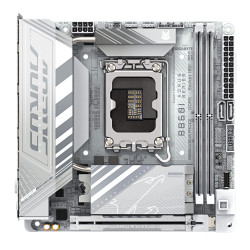 Gigabyte B860I AORUS PRO ICE | Processor family Intel | Processor socket LGA1851 | DDR5 | Supported hard disk drive interfaces S