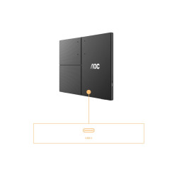 AOC 16T3EA | 16 " | IPS | FHD | 16:9 | 60 Hz | 4 ms | 1920 x 1080 pixels | 250 cd/m | Black