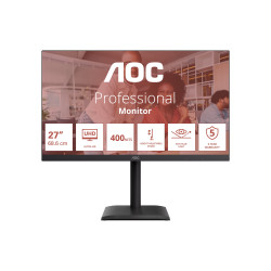 AOC U27E4CV | 27 " | IPS | UHD | 16:9 | 60 Hz | 4 ms | 3840 x 2160 pixels | 400 cd/m | HDMI ports quantity 2 | Black
