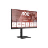AOC U27E4CV | 27 " | IPS | UHD | 16:9 | 60 Hz | 4 ms | 3840 x 2160 pixels | 400 cd/m | HDMI ports quantity 2 | Black