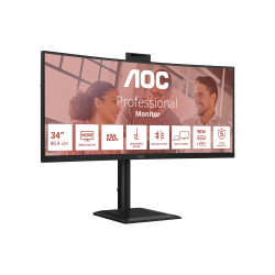 AOC CU34E4CW | 34 " | VA | UWQHD | 120 Hz | 4 ms | 3440 x 1440 pixels | 350 cd/m | HDMI ports quantity 2 | Black