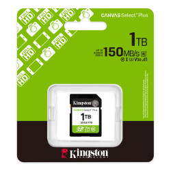 Kingston Canvas Select Plus | 1000 GB | SD | Flash memory class Class 10, UHS-I, U1/U3, Video Class 10/30