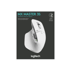 Logitech Mouse | MX MASTER 3S | Wireless | Bluetooth, 2.4GHz | Pale Gray