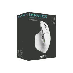 Logitech Mouse | MX MASTER 3S | Wireless | Bluetooth, 2.4GHz | Pale Gray