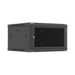 Lanberg Wall mounted installation cabinet 19" 6U 600X600 | WF01-6606-23B | Black