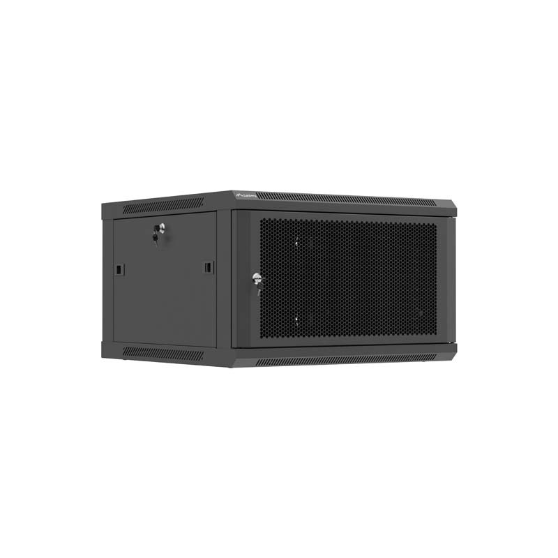 Lanberg Wall mounted installation cabinet 19" 6U 600X600 | WF01-6606-23B | Black
