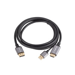 Lanberg HDMI (M) to Displayport (M) cable 4K, Black | CA-HDDP-20CU-0018-BK | 1.8 m