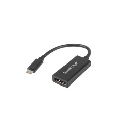Lanberg USB-C (M) 3.1 to Displayport (F) Adapter cable 15cm, Black | AD-UC-DP-01