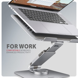 AXAGON Desk Mount | STND-LR stand with 360 rotation for laptops and tablets | Adjustable Height, Angle | 10-17.3 " | Aluminum